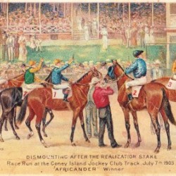 1903 Coney Island Jockey Club Horse Race Art
